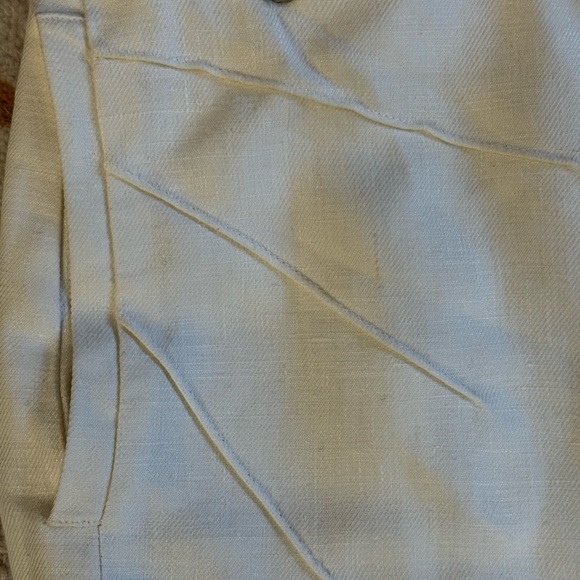 Sonia Rykiel high waist 💯 linen lined tailored pencil midi skirt w flower FR40 - Picture 13 of 17